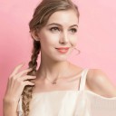 Colar feminino com corações entrelaçados 2