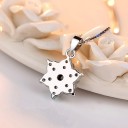 Colar feminino com floco de neve D812 4