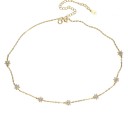 Colar feminino com flores J83 1