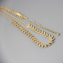 Colar feminino com folhas G587 5