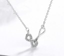 Colar feminino com infinito entrelaçado 2
