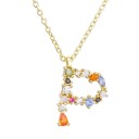 Colar feminino com letra do alfabeto D698 16