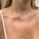 Colar feminino com letras do alfabeto D76 2