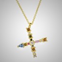 Colar feminino com letras do alfabeto X