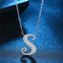 Colar feminino com letras do alfabeto M37 28