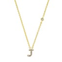 Colar feminino com letras do alfabeto M99 J