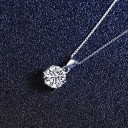 Colar feminino com pendente redondo D435 2