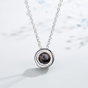 Colar feminino com pendente redondo D540 2