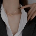 Colar feminino com pendente unido D406 2