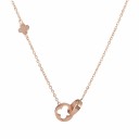 Colar feminino de anéis interligados 6