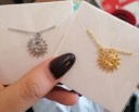 Colar feminino sol e lua D184 2