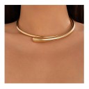 Colar Futurista 14 cm Ajustável Liga Trendy Simples Joia Feminina Acessório de Casamento Festa Presente 3