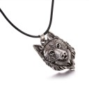 Colar Masculino com Lobo D319 3