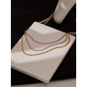 Colar Plana Tripla Feminino 1