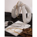 Colar Plana Tripla Feminino 4