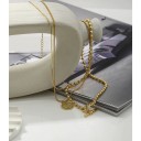 Colar triplo feminino com fecho americano 5