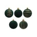 Colecção Elegante de 12 Bolas de Natal 6 cm com cinco padrões diferentes Decorações para árvore de Natal Decoração 6 x 6 x 7 cm para decoração 6