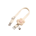 Coleira decorativa para gatos e cães pequenos com flor e sininho Coleira têxtil ajustável Uso de outono e inverno 4