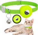 Coleira reflexiva para gatos com suporte para AirTag Coleira de segurança com sininho Coleira ajustável contra a perda de animais de estimação 9