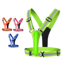 Colete de corrida LED reflexivo recarregável por USB elástico para crianças e adultos Unisex colete de segurança para ciclismo noturno 64–105 6