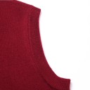 Colete de homem sem mangas em malha Colete em algodão e lã de cor sólida com decote em V Colete moderno e elegante para homem 17