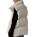 Colete de Inverno Feminino com Gola Alta e Fecho de Zip 14