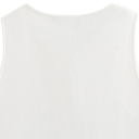 Colete feminino elegante de uma só cor com bolsos no peito Decote em O Fecho com botões Material de poliéster leve Várias cores 8