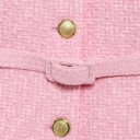 Colete feminino elegante de uma só cor com cinto e bolsos no peito 14