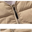 Colete masculino acolchoado com fecho éclair e bolsos com fecho éclair em poliéster para uso diário, caminhadas e atividades ao ar livre 6