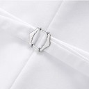 Colete masculino elegante com botões, bolsos e bolso no peito Colete social de uma só cor Várias cores Estilo formal Poliéster 5