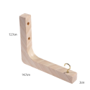 Colgador de pared de madera para plantas de 14,7 x 12,7 cm con gancho de metal Capacidad de carga 4,5 kg Decoración de pared rústica Tornillos y tacos incluidos 2