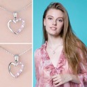 Colgante de corazón de zafiro para mujer 2
