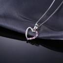 Colgante de corazón de zafiro para mujer 4
