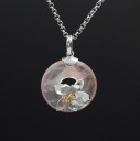 Colgante de plata para mujer con cadena Lotus 9