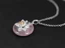 Colgante de plata para mujer con cadena Lotus 4