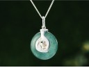 Colgante de plata para mujer con cadena Lotus 8