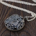 Colgante hueco de plata para mujer 2