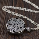 Colgante hueco de plata para mujer 5