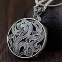 Colgante hueco de plata para mujer 6