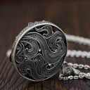 Colgante hueco de plata para mujer 7