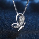 Colgante mariposa de plata para mujer 3