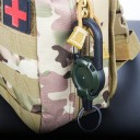Colgante retráctil para pesca con resorte de acero retráctil y mosquetón Soporte resistente y retráctil para aparejos que sujeta 6
