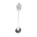 Colher de chá em aço inoxidável com figura de patinho no final da pega Colher decorativa para mexer chá Cabeça redonda Comprimento 15 cm 5