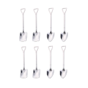 Colheres em forma de pá e enxada 8 pcs 1