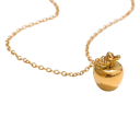 Colier cu măr 42 + 6 cm Oțel inoxidabil Rezistent la murdărie Bijuterie la modă cu pandantiv Fruct Accesoriu elegant 5