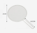 Colino in acciaio inossidabile contro gli schizzi d'olio Diametro 25 cm Rete fine con manico 16,5 cm Utensile da cucina per padelle e pentole 2