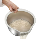 Colino per riso in acciaio inox 26,5x13,5 cm Colino per verdura e frutta Colino da cucina con rete fine Utensili da cucina 3