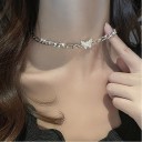 Collana choker da donna con farfalla 2