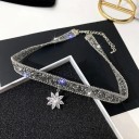 Collana choker da donna con fiore 4