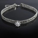 Collana choker da donna con fiore 5